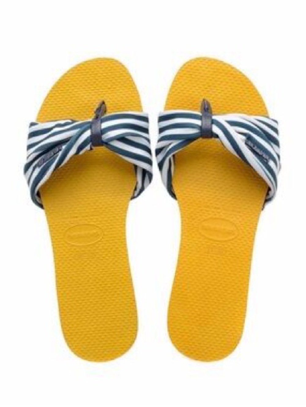 Havaianas St Tropez Flip Flop
Nautical Blue White Stripe Mustard - Size 7/8 - Picture 5 of 7
